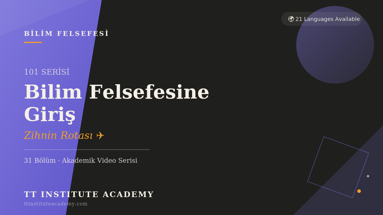 Bilim Felsefesi 101: Zihnin Rotası | 31 Bölümlük Akademik Seri