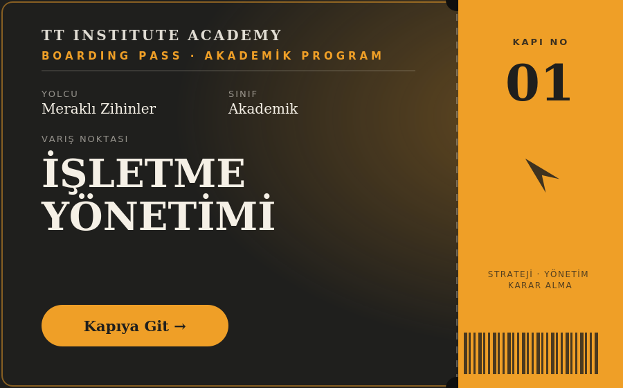 İşletme Yönetimi akademik video dersleri